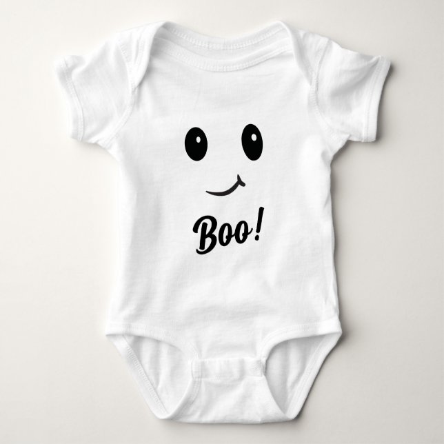 Boo! Bekväma Baby Ghost Costume T Shirt (Framsida)