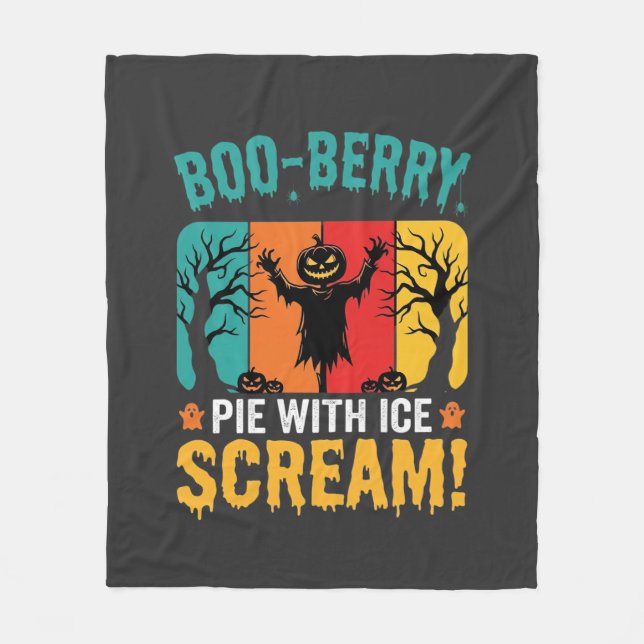 Boo-Berry paj Halloween Glass Design Fleecefilt (Framsidan)