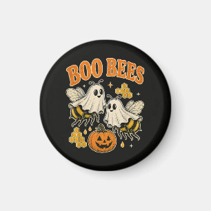Boo bin spökbin rolig Halloween-punch söt Magnet