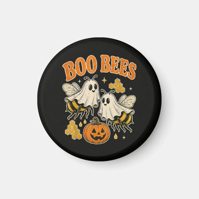Boo bin spökbin rolig Halloween-punch söt Magnet (Framsidan)