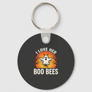 Boo Bina Halloween Spök Bee Rolig Design_1 Nyckelring