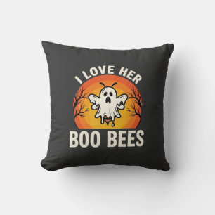 Boo Bina Halloween Spökbi Rolig Design_1 Kudde