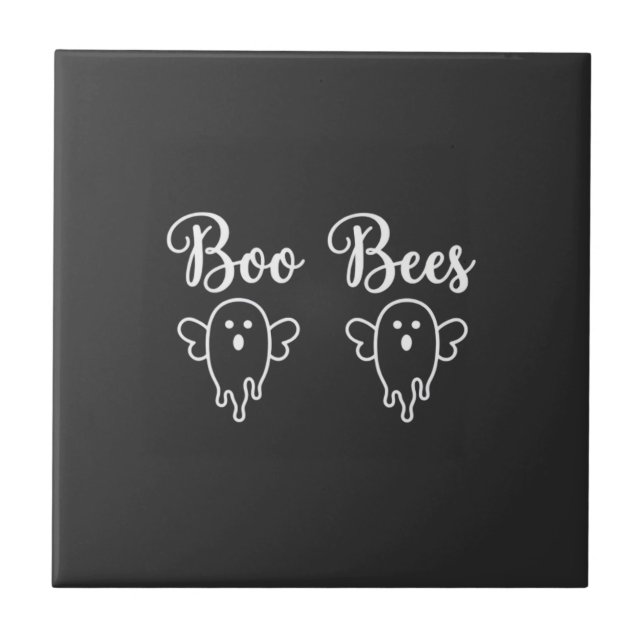 Boo Bina Halloween Spökdesign Kakelplatta (Framsidan)