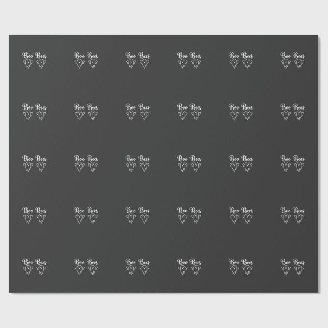 Boo Bina Halloween Spökdesign Presentpapper (Platt)