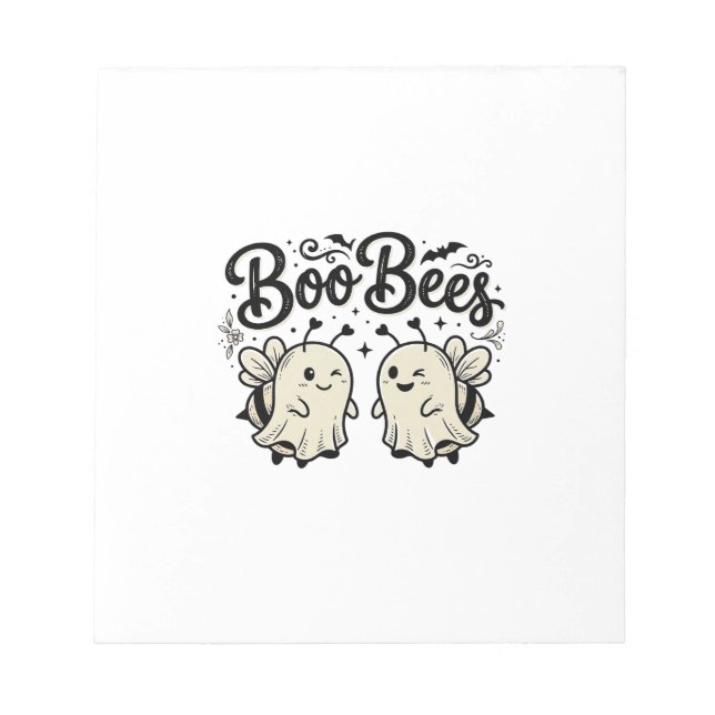 Boo Bina Vinter Halloween Spökbi Design_1 Anteckningsblock (Framsida)