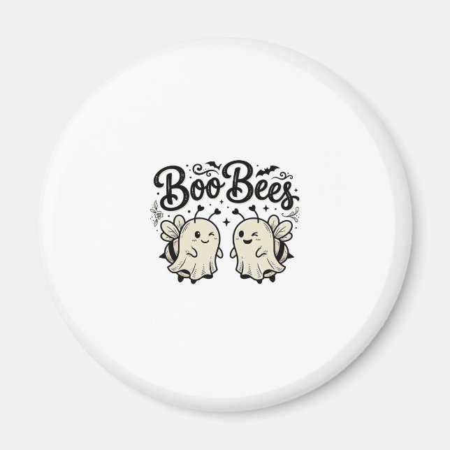 Boo Bina Vinter Halloween Spökbi Design_1 Magnet (Framsidan)