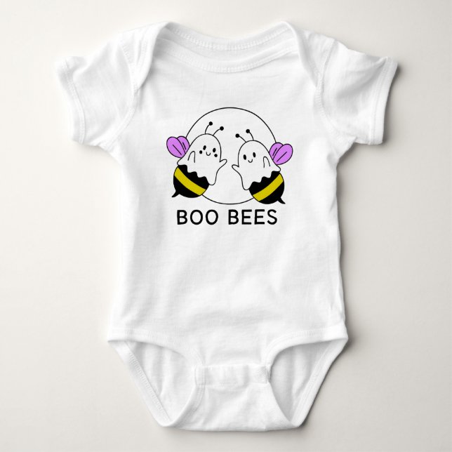 Boo Binaar Söta Spökbin Halloween T Shirt (Framsida)