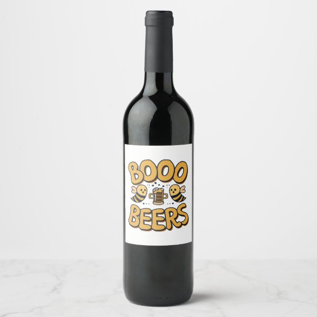 Boo-binar Vinflaska Etikett (Framsida)