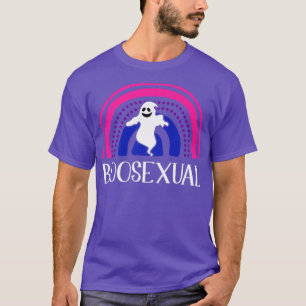 Boo Biseual Lazy Halloween Costume Funny Bi Ghost T Shirt
