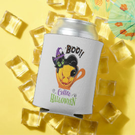 Boo Black Cat, Scary Pumpkin Coffee Halloween