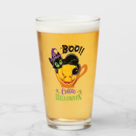 Boo Black Cat, Scary Pumpkin Coffee Halloween Glaskopp