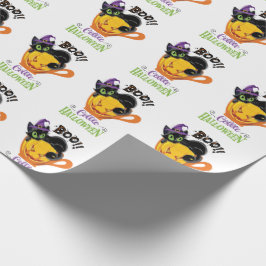 Boo Black Cat, Scary Pumpkin Coffee Halloween Presentpapper