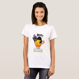 Boo Black Cat, Scary Pumpkin Coffee Halloween T Shirt