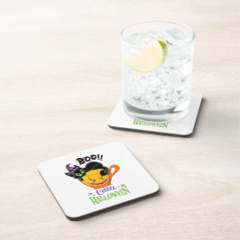 Boo Black Cat, Scary Pumpkin Coffee Halloween Underlägg