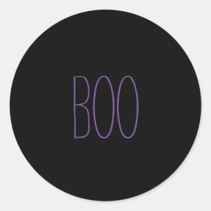 Boo Black lila pooky handskriven Halloween Runt Klistermärke