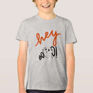 Boo Black Orange Funny Halloween Ghost unge T Shirt