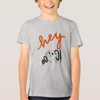 Boo Black Orange Funny Halloween Ghost unge T Shirt