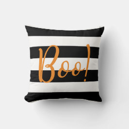 Boo! Black Rand Halloween Dekorativ kudde