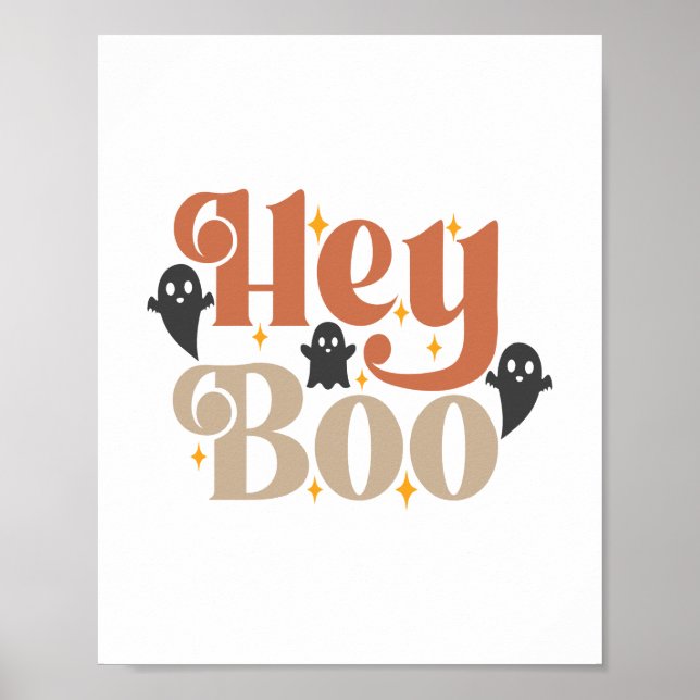 Boo Boho Halloween Hej Boo Ghost Poster (Framsidan)