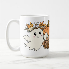 Boo & Bokar Adsible Ghost Reading Fall Design Kaffemugg