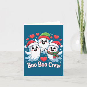 Boo-boo besättning jul spöke jultomte mössa Hallow Kort