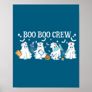 Boo Boo Besättning Sjuksköterska Halloween Rolig S Poster