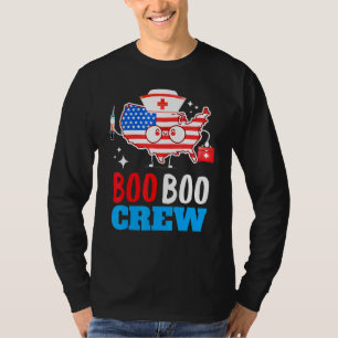 Boo Boo Crew Amerikanska Flagga 4 juli Usa Nur T Shirt