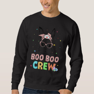 Boo Boo Crew Bunny Nurse Life Påsk Leopard Glass Lång Ärmad Tröja