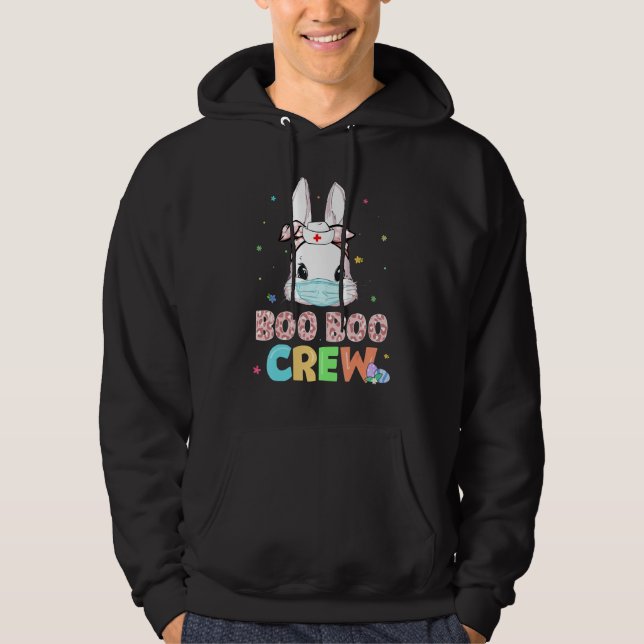 Boo Boo Crew Bunny Nurse Påsk Rabbit Ansikte Mask  Hoodie (Framsida)