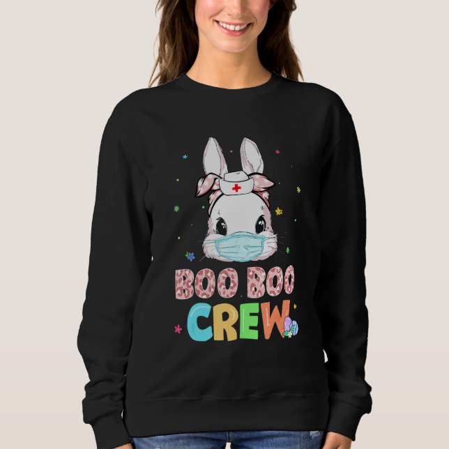 Boo Boo Crew Bunny Nurse Påsk Rabbit Ansikte Mask  T Shirt (Framsida)
