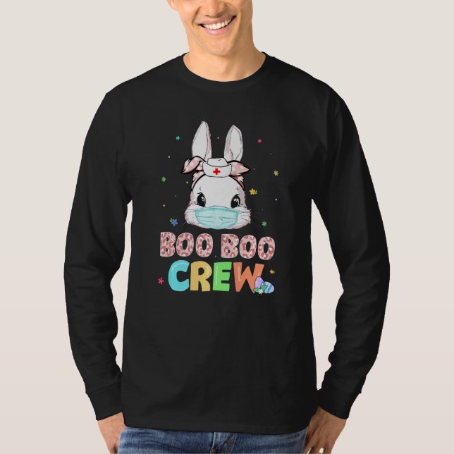 Boo Boo Crew Bunny Nurse Påsk Rabbit Ansikte Mask  T Shirt (Framsida)