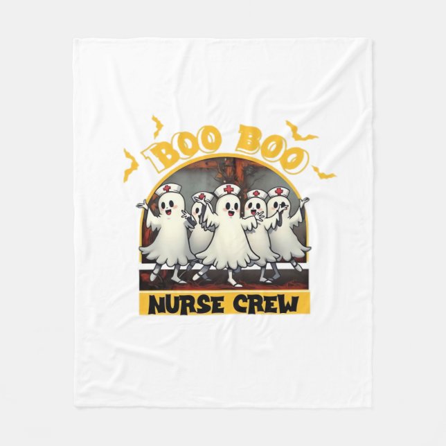BOO BOO CREW CLASSIC NURSE HALLOWEEN T-SHIRT Overs Fleecefilt (Framsidan)