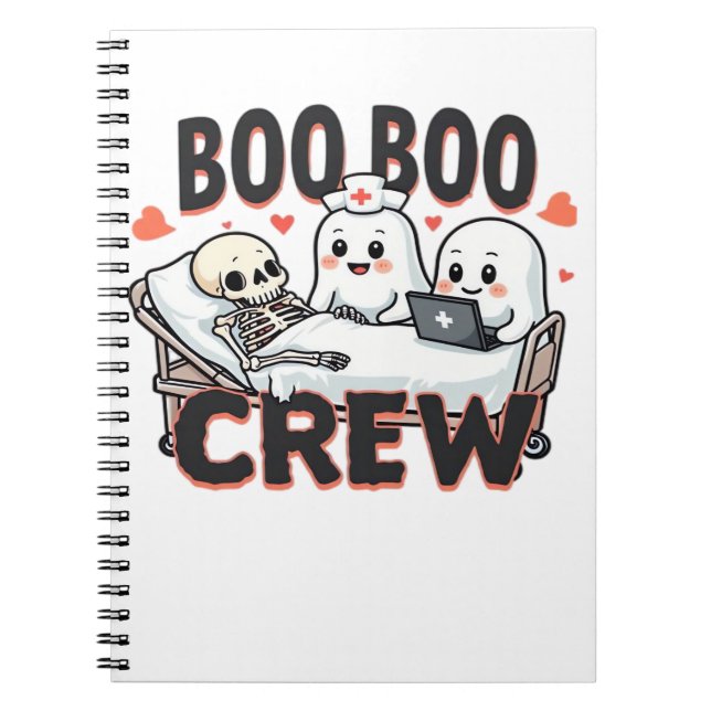 Boo Boo Crew Cute Halloween Nurse Spöken Essential Anteckningsbok (Framsidan)