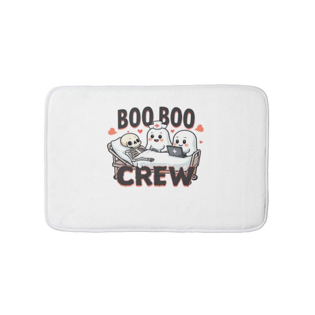 Boo Boo Crew Cute Halloween Nurse Spöken Essential Badrumsmatta (Framsidan)