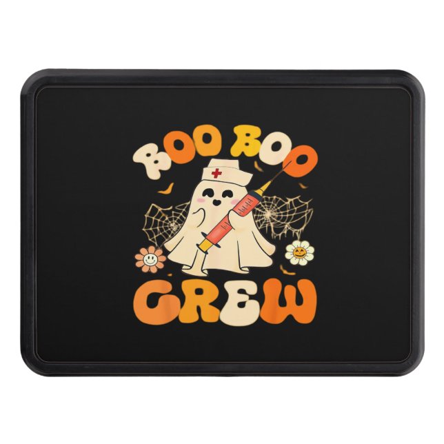 Boo Boo Crew Funny Ghost for Nurse, Retro Hallowee Dragkroksskydd (Framsidan)