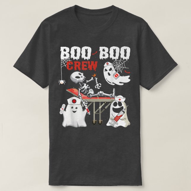 Boo Boo Crew Ghost Doktor Sjukvårdare EMT Nurse Ha T Shirt (Design framsida)