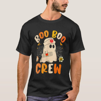 Boo Boo Crew Ghost Halloween Sjukvårdare Nurse Rn  T Shirt