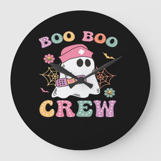 Boo Boo Crew Ghost Nurse Classic T-Shirt Stor Klocka (Framsida)