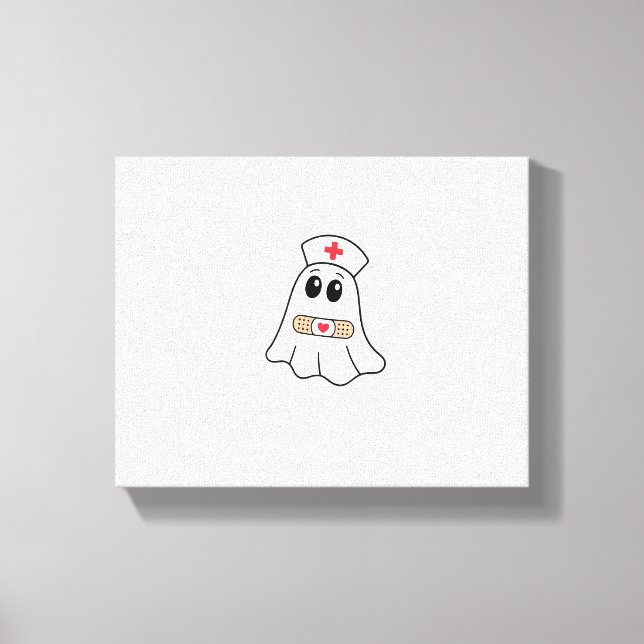 BOO BOO CREW Ghost Nurse Funny Halloween Essential Canvastryck (Framsida)