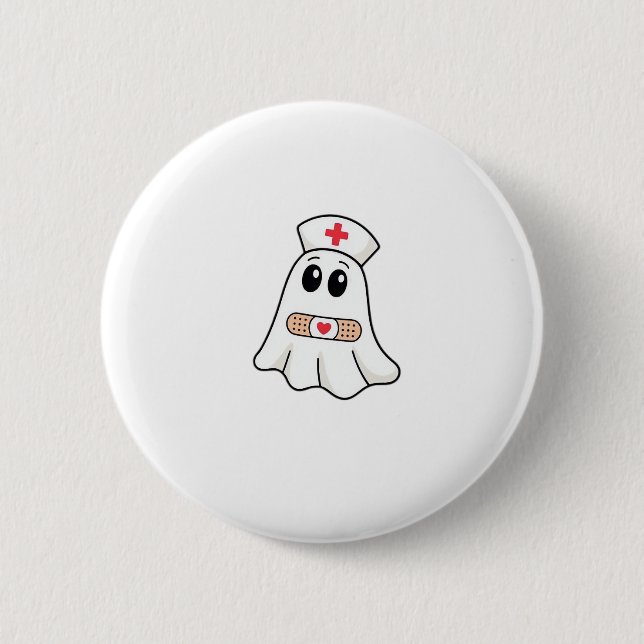 BOO BOO CREW Ghost Nurse Funny Halloween Essential Knapp (Framsida)