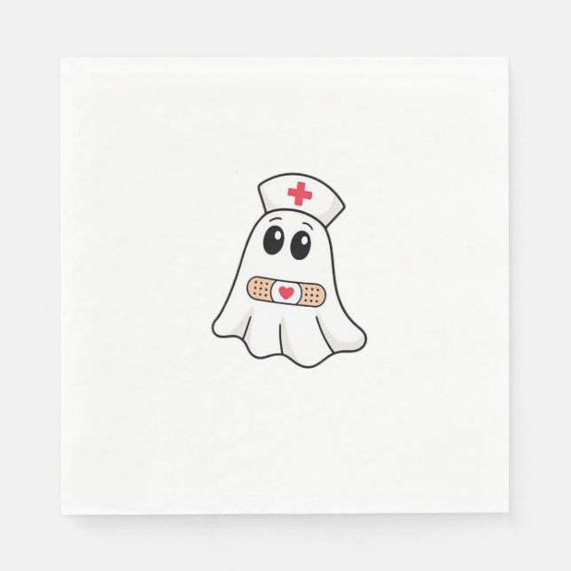 BOO BOO CREW Ghost Nurse Funny Halloween Essential Pappersservett (Framsidan)