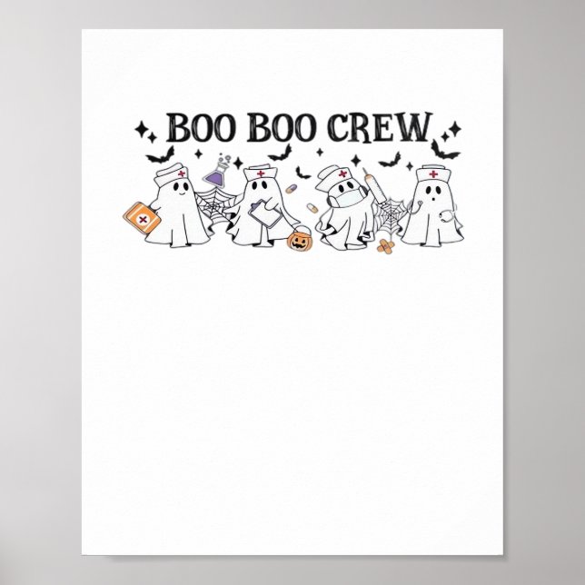 boo Boo Crew Halloween Classic T-Shirt Poster (Framsidan)