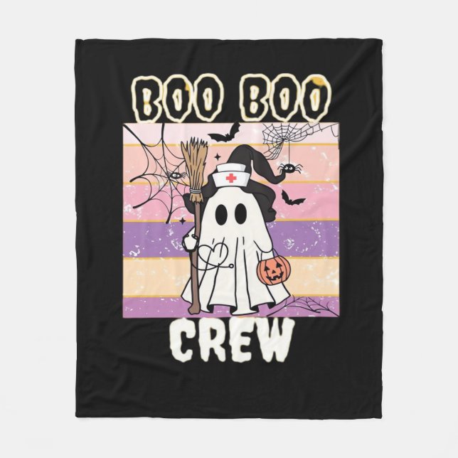 Boo Boo Crew Halloween Ghost Nurse Essential T-Shi Fleecefilt (Framsidan)