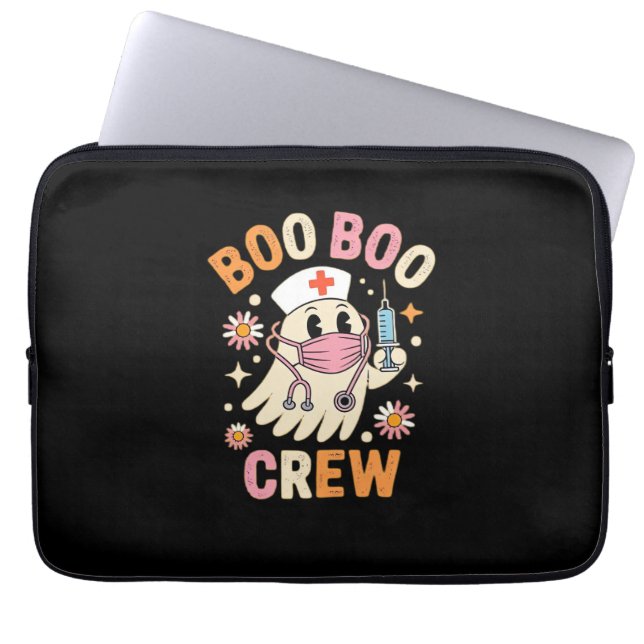 Boo Boo Crew Halloween Ghost Nurse Essential T-Shi Laptop Fodral (Framsidan)