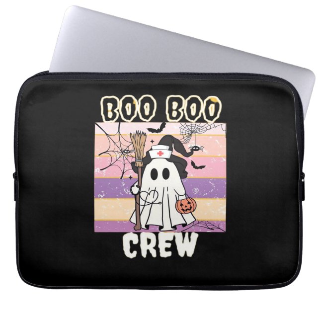 Boo Boo Crew Halloween Ghost Nurse Essential T-Shi Laptop Fodral (Framsidan)