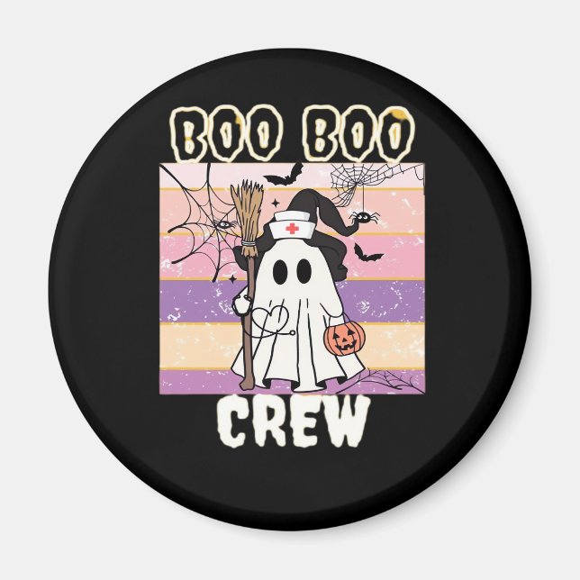 Boo Boo Crew Halloween Ghost Nurse Essential T-Shi Magnet (Framsidan)