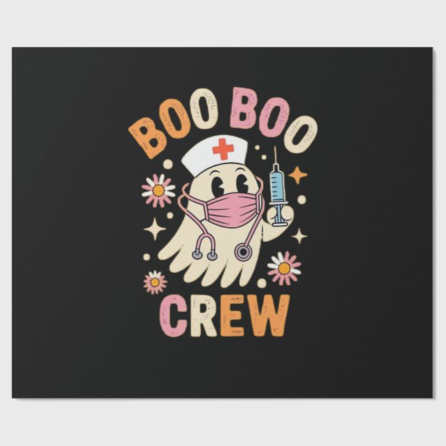 Boo Boo Crew Halloween Ghost Nurse Essential T-Shi Presentpapper (Platt)