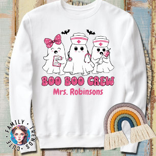 Boo Boo Crew Halloween Ghost Sjuksköterska T Shirt