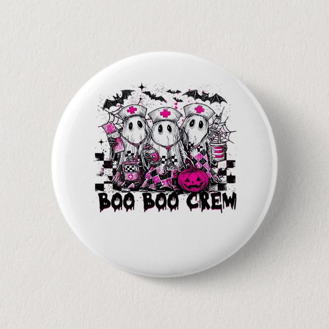 Boo Boo Crew Halloween Nurse Classic T-Shirt Knapp (Framsida)