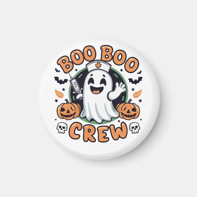 Boo Boo Crew Halloween Nurse Magnet (Framsidan)